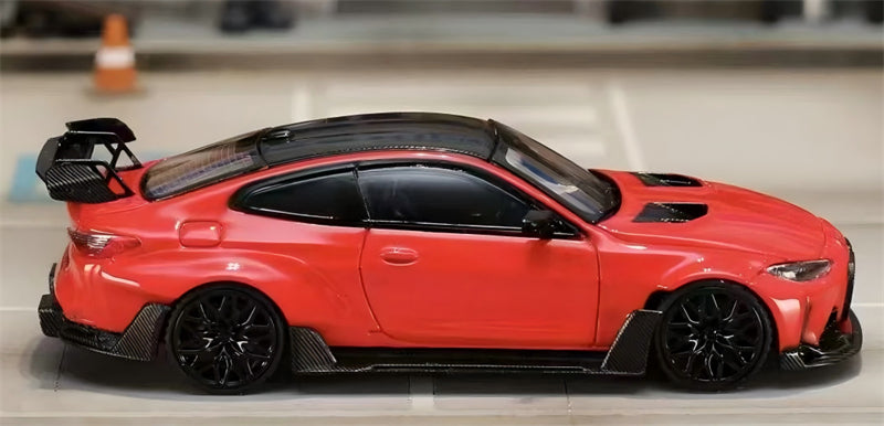 1:64 BMW G82 M4 Adro Body Kit Widebody Toronto Red SW DIECAST Limited Edition 500pcs ONLY Model