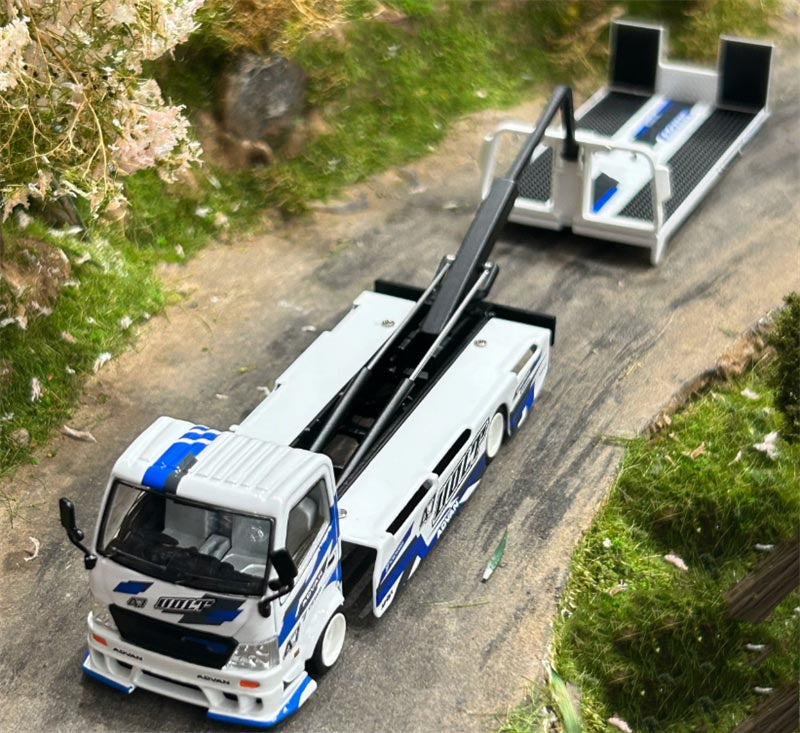 1:64 Hino H300 ADVAN Volt White Blue SUPCAR DIECAST Model