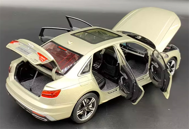 FAW AUDI A4L 2020 light yellow 1:18 Car Pre-built Model view4