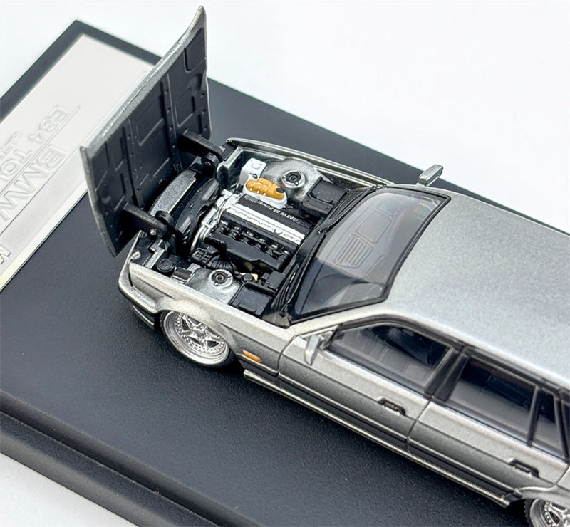 Mortal BMW E34 TOURING 5 Series wagon Grey Lowered Version Limited Edition 799PCS ONLY 1:64 Car Pre-built Model view2