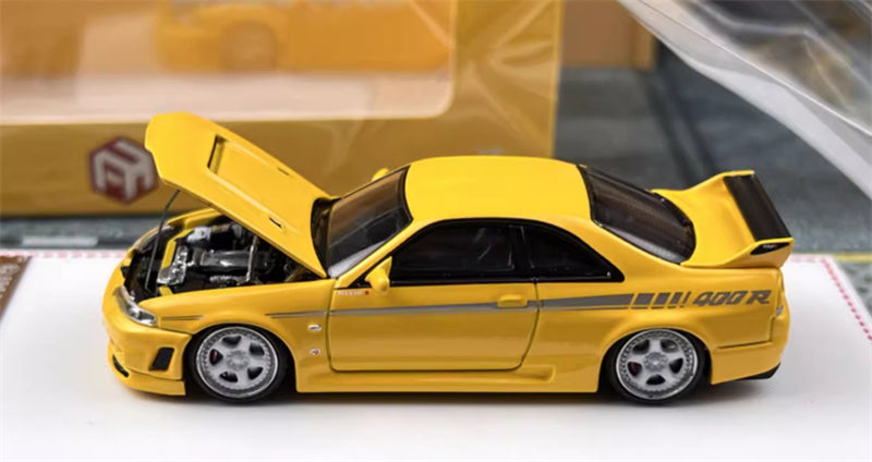 Focal Horizon Nissan Skyline GT-R R33 Nismo 400R Yellow Limited Edition 999PCS ONLY 1:64 Car Pre-built Model view2