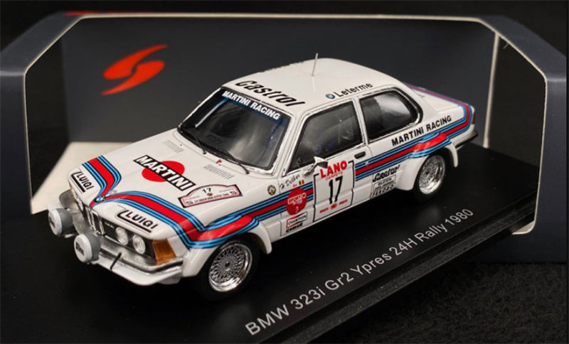 Spark BMW 323i Gr2 Ypres 24H Rally 1980 H.DELBAR 1:43 Car Pre-built Model view5