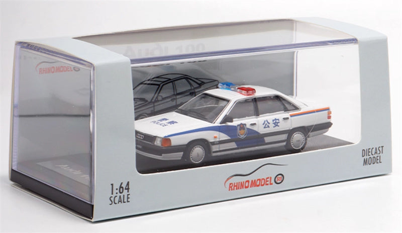Rhino Model Audi 100 C3 Police car version 1:64 Car Pre-built Model view11