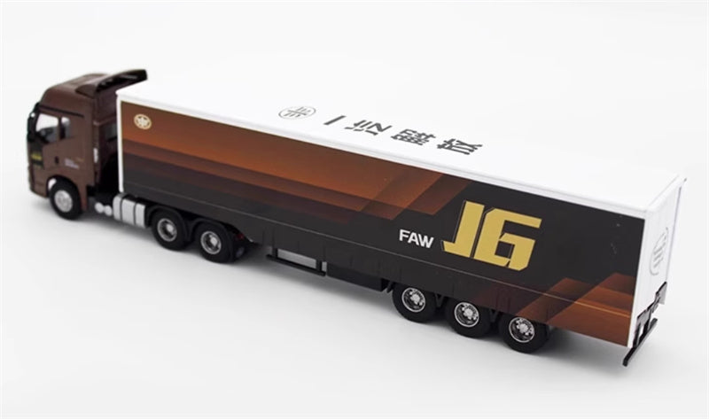 FAW Jiefang J6 container truck Coffee Gold 1:64 Truck Pre-built Model