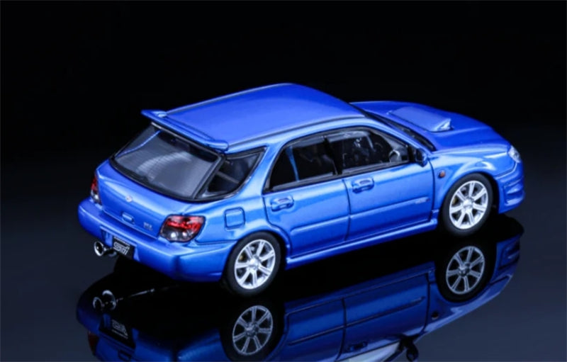 1:64 Subaru Impreza WRX STI 9th Generation Wagon  Blue w/ Silver Wheels Furuya DIECAST Model