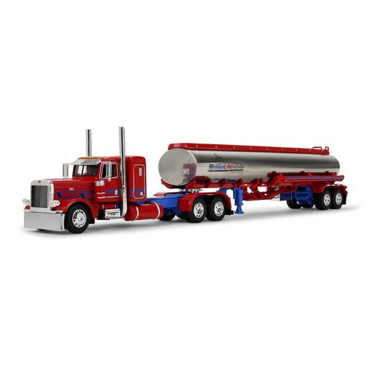 1:64  Sancken Custom 389 & Tank Trailer First Gear  Red Diecast Model