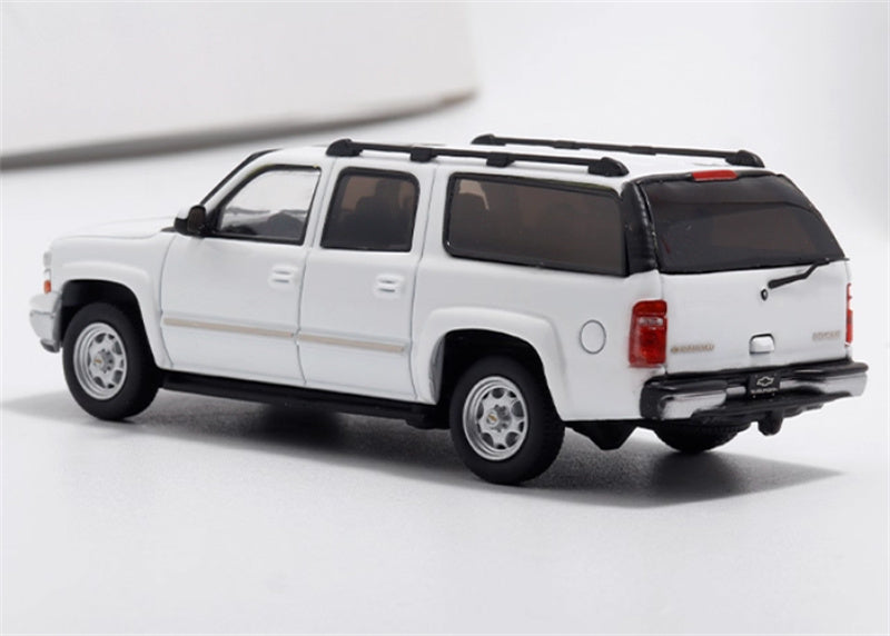 MK Miniatures 2003 Chevrolet Suburban SUV White spray painted version 1:64 Car Pre-built Model view2