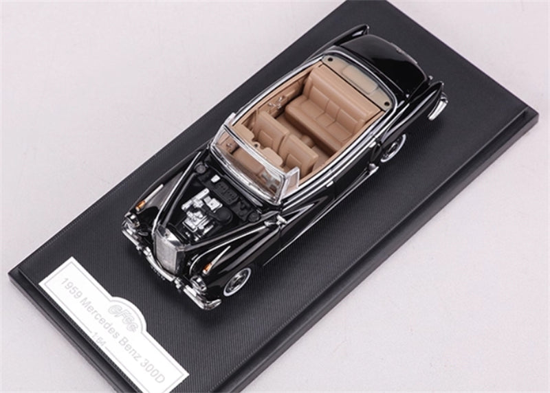 GFCC Mercedes Benz 300D 1959 Covertible Black LHD 1:64 car Pre-built Model view8