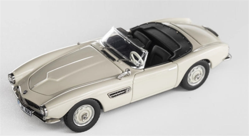 GFCC BMW 507 Roadster Retro Car 1957 Convertible White Limited Edition Soft top 1:64 car Pre-built Model view1