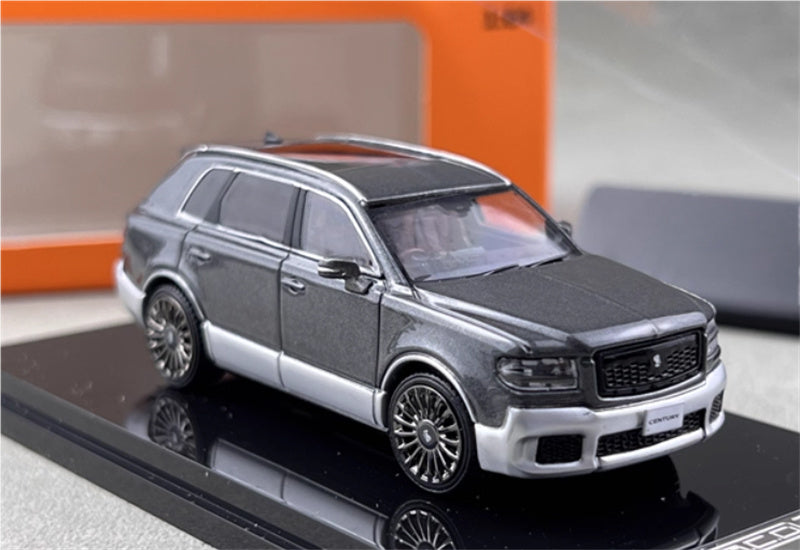 GCD Toyota Century 3rd Generation G70 SUV gray silver right hand drive 1:64 Car Pre-built Model view5