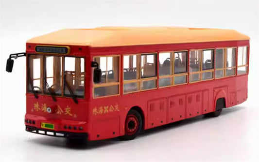 Zhuhai Bus Yinlong Pure Electric Bus red-orange 1:43 Car Pre-built Model view1
