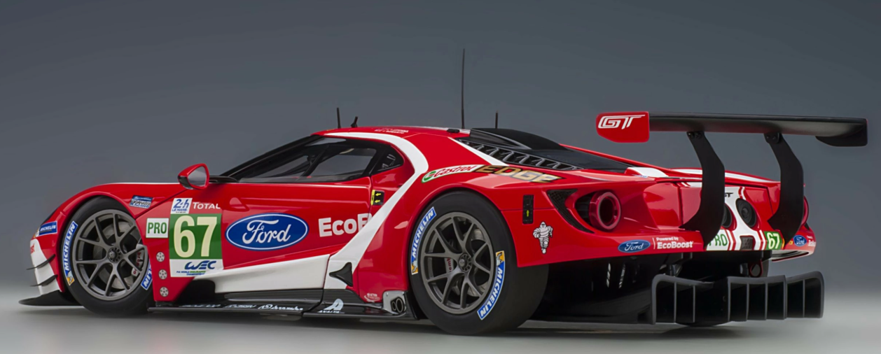 AUTOART Ford GT GTE Pro 24h 2019 Le Mans #67 EcoBoost Castrol EDGE Michelin GT WEC Pro Total 1:18 Car Pre-built Model view4