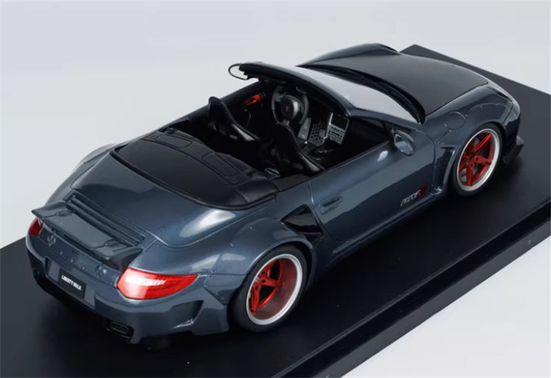 1:18 PORSCHE LB-WORKS 997 2016 Grey - Black Cover  GT SPIRIT Limited Edition Resin Car Model