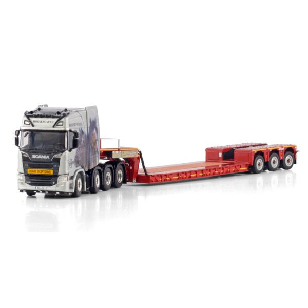 1:50 SCANIA Esser Schwertransporte R CR20H 8X4 EURO PX LOW LOADER 3 AXLE WSI Diecast Model