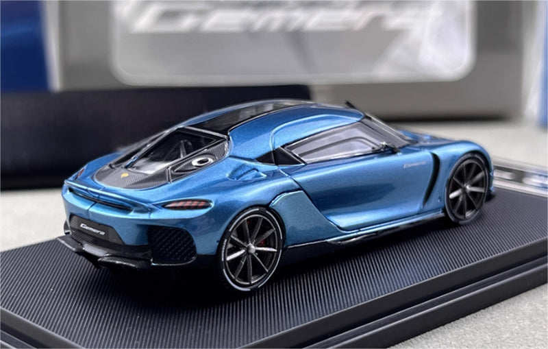 HKM Premium & BriScalemicro Koenigsegg Gemera Transparent Blue 1:64 Car Pre-built Model view7