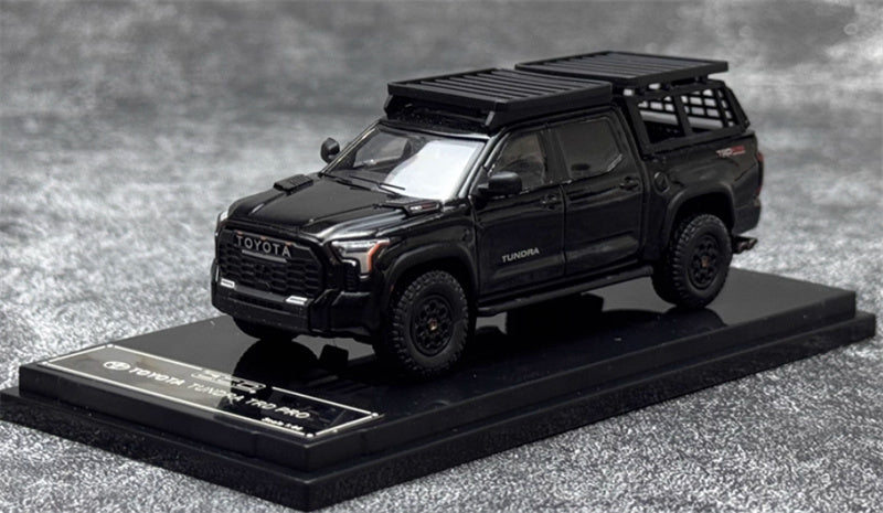 GCD Toyota Tundra TRD PRO pickup left hand drive Black with accessories 1:64 Car Pre-built Model view1