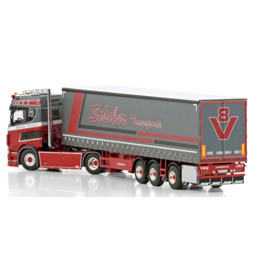 WSI  SCANIA S NORMAL CS20N 4X2 CURTAINSIDE TRAILER - 3 AXLE Schober 1:50 DIECAST Truck Lorry