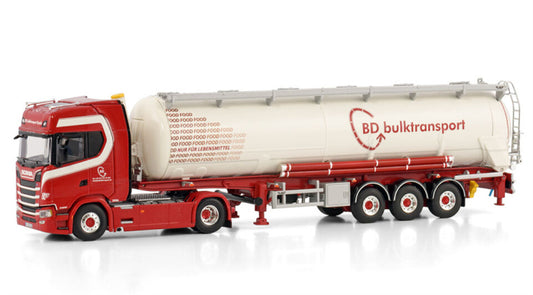 WSI SCANIA S HIGHLINE CS20H 4X2 TIPPER BULK TRAILER - 3 AXLE BD Bulktransport 1:50 Truck Pre-built Model