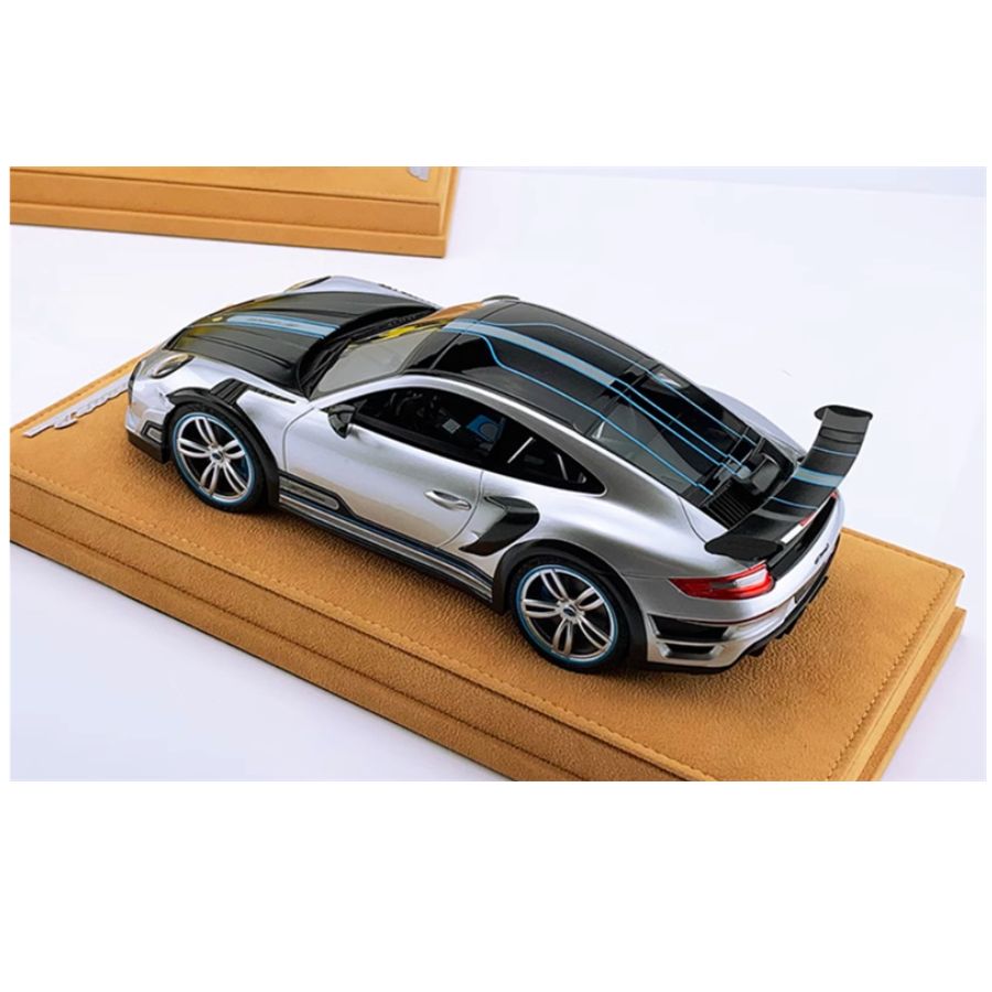 AutoBarn TechArt Porsche 911GTS Silver Limited Edition 1:18 DIECAST Car