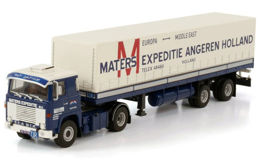 WSI SCANIA 1 SERIES 4X2 CURTAINSIDE TRAILER CLASSIC - 2 AXLE MATERS EXPEDITIE B.V. 1:50 Truck Pre-built Model