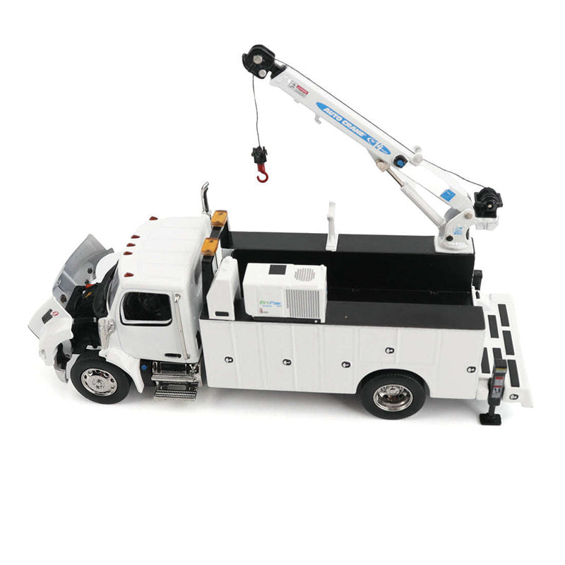 1:50 Peterbilt Auto Crane 536 Caterpillar Titan85-Body HC14-Crane Work Truck w/ Miller EnPak Limited Collectors Edition White Diecast Model