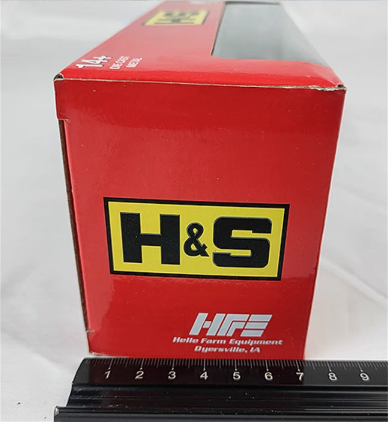SpecCast Helle Farm Equipment H&S Big Dog age Box on White Peterbilt 385 1:64 Truck Pre-built Model