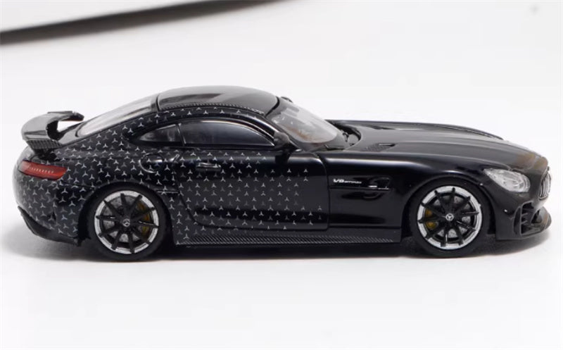 MJ Model 2017 Mercedes AMG GTR C190 First Generation Supercar Starry Black Limited Edition 599PCS Only 1:64 Car Pre-built Airliner Model Display view4