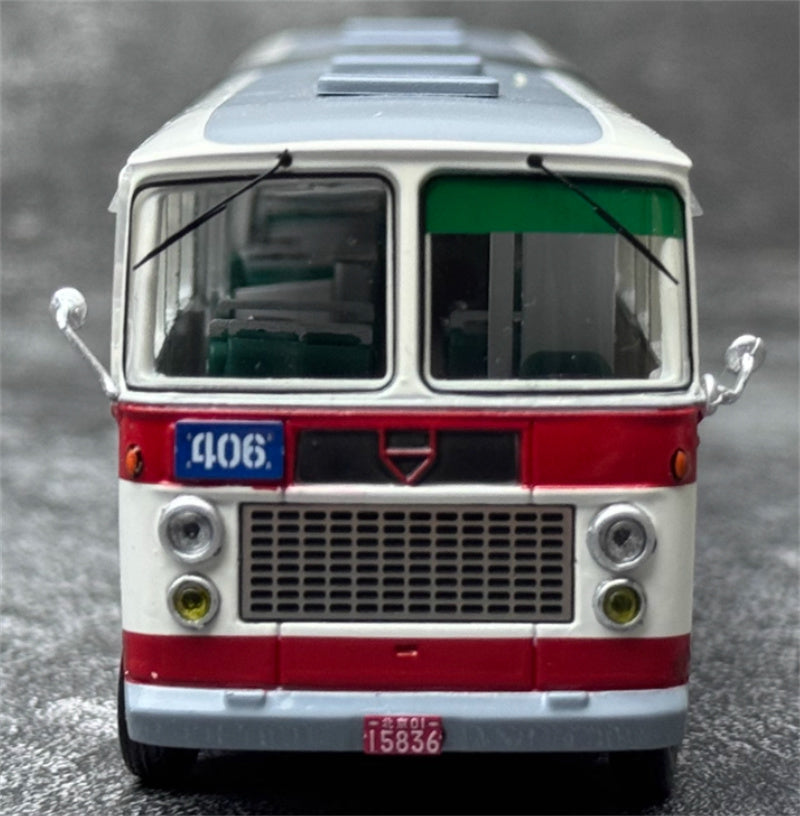 Beijing Public Transport Jinghua BK662 406 Road Articulated bus Blue Road Sign 1:64 Bus Pre-built Model view5