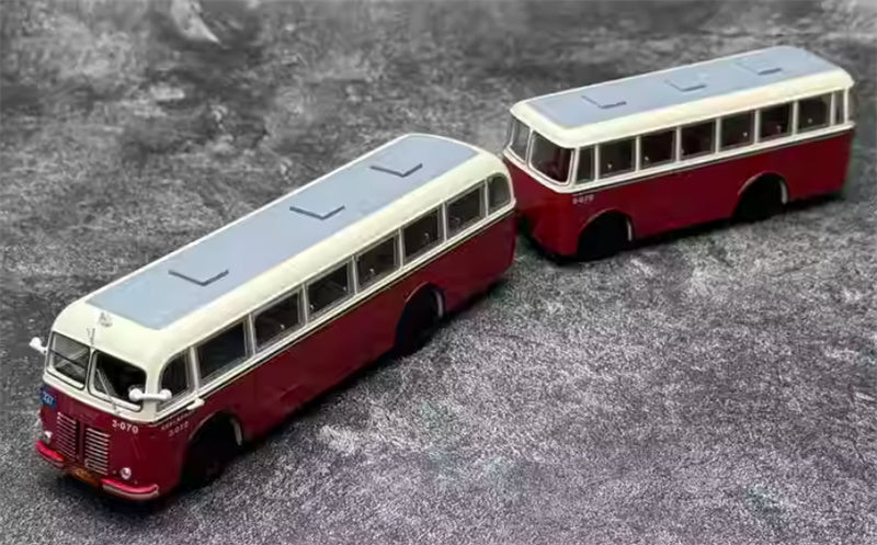 Beijing Public Transport Route 337 Skoda 706RO + Trailer 1:64 Bus Pre-built Model view6