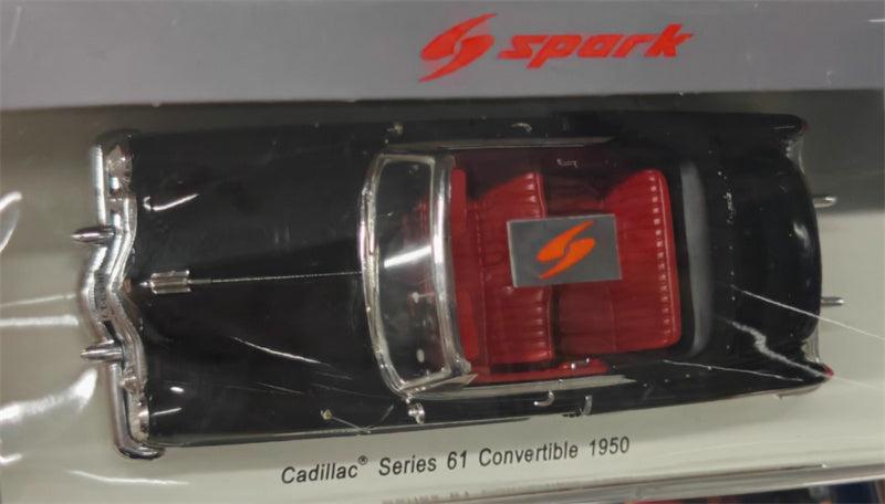 spark Cadillac Series 61 Convertible 1950 Black 1:43 Car Pre-built Model view8