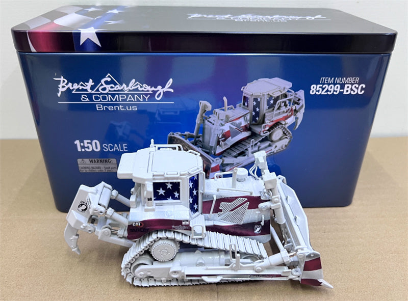 CATERPILLAR D8T Dozer with Special Patriotic Decoration Brent version Limited Collector's Edition 1:50 Truck Pre-built Model
