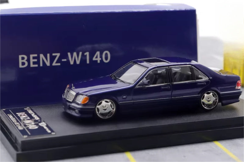 SW Mercedes Benz S600 W140 Blue Limited Edition 499PCS ONLY 1:64 car Pre-built Model view5