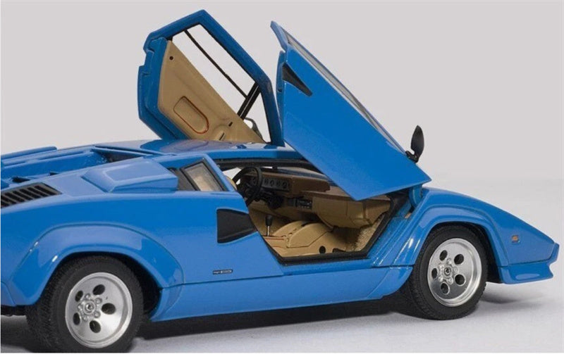 AUTOART LAMBORGHINI COUNTACH LP5000S Bule fully open 1:43 Car Pre-built Model view2