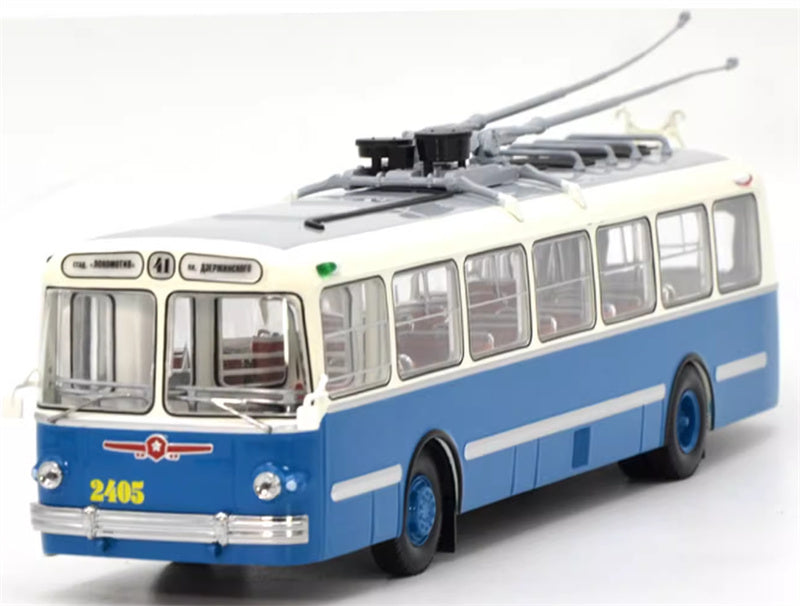 Demprice Russian ZIU-5 trolley bus blue 1:43 Bus Pre-built Model view1