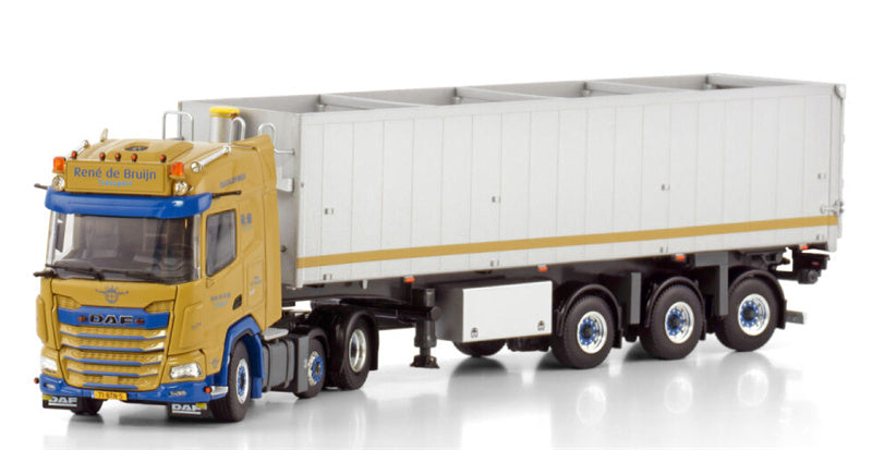 WSI  DAF XF SH WITH SKY LIGHTS 6X2 MIDLIFT AXLE TIPPER VOLUME TRAILER - 3 AXLE Rene de Bruijn 1:50 Truck Pre-built Model