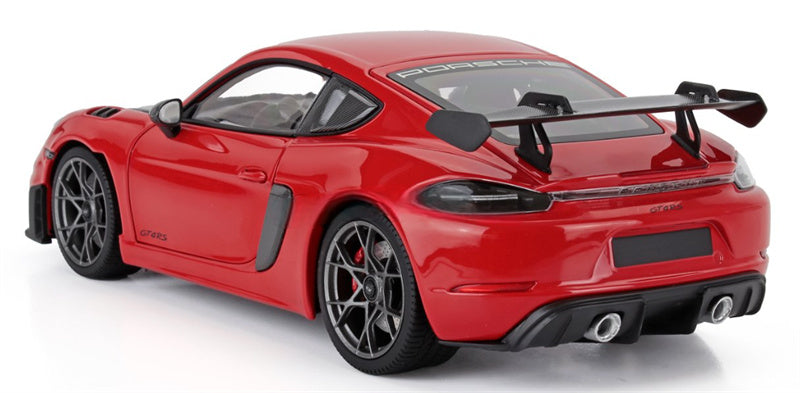 1:18 PORSCHE Cayman GT4 RS 2024 Red Carbon Cover  MINICHAMPS Hard Top Tail Wing Edition DIECAST Car Model