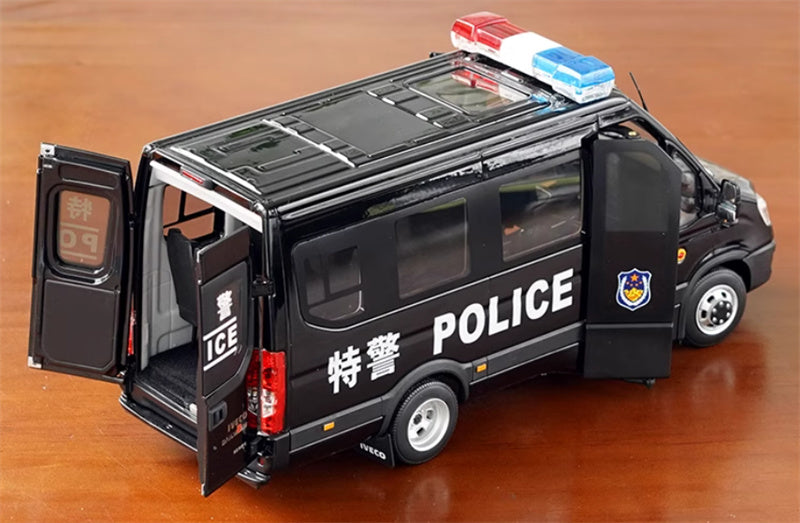 NAVECO Iveco Oushengte police car black 1:24 Car Pre-built Model view5