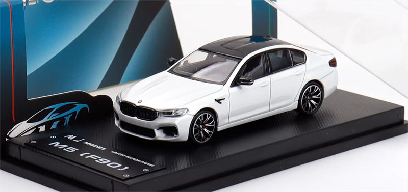 1:64 BMW M5 F90 Pearlescent White MJ Model Limited Edition 999PCS ONLY DIECAST Civil Car Model