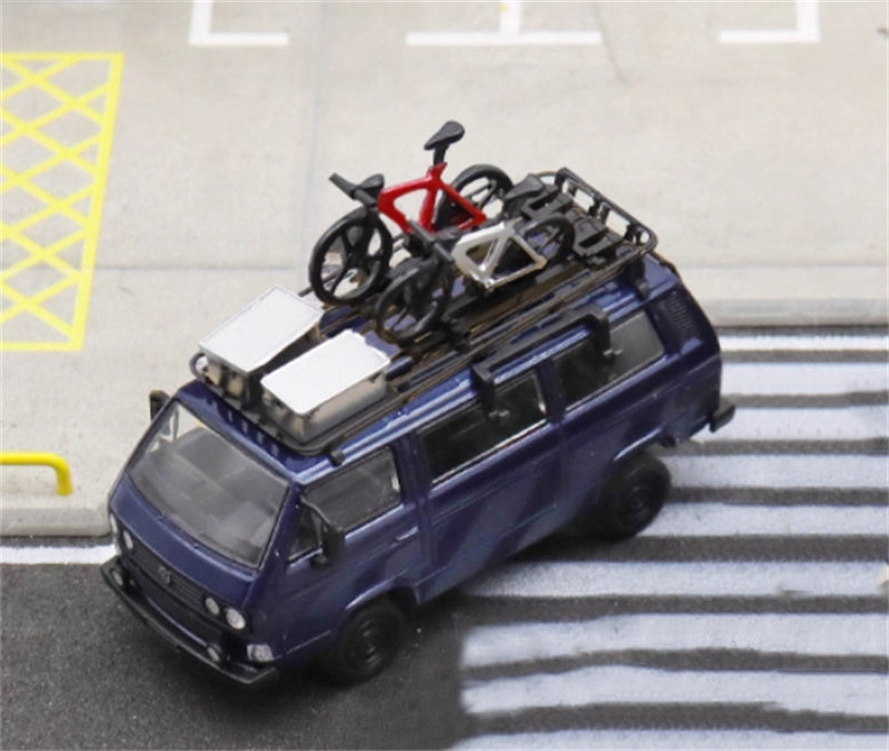 Master VW T3 Magway van Blue with accessories 1:64 Car Pre-built Model view2