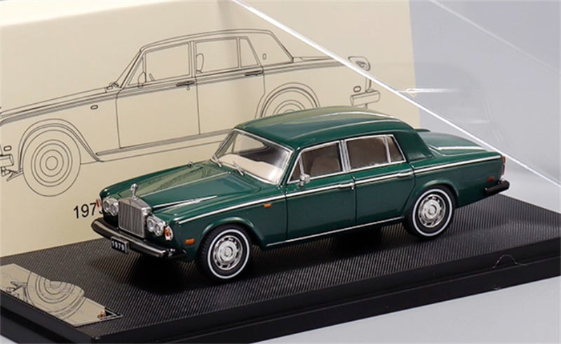 GFCC 1979 Rolls Royce Silver Shadow II Luxury Classic Car Green Limited Edition 499PCS ONLY 1:64 car Pre-built Model view6