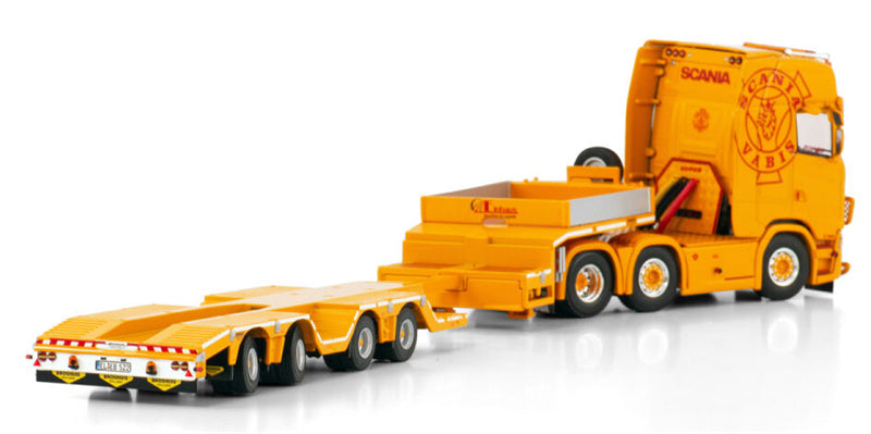 WSI SCANIA S HIGHLINE CS20H 6X2 TWINSTEER BROSHUIS WHEEL WELL SEMI LOWLOADER - 4 AXLE Einhaus 1:50 Model