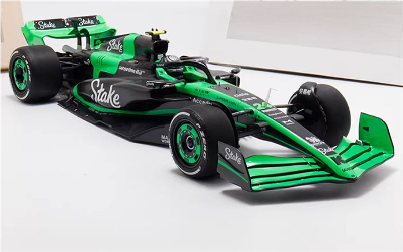 1:18  Stake Kick Sauber C44 Zhou #24 GP 2024 Green  MINICHAMPS  Resin Car Model