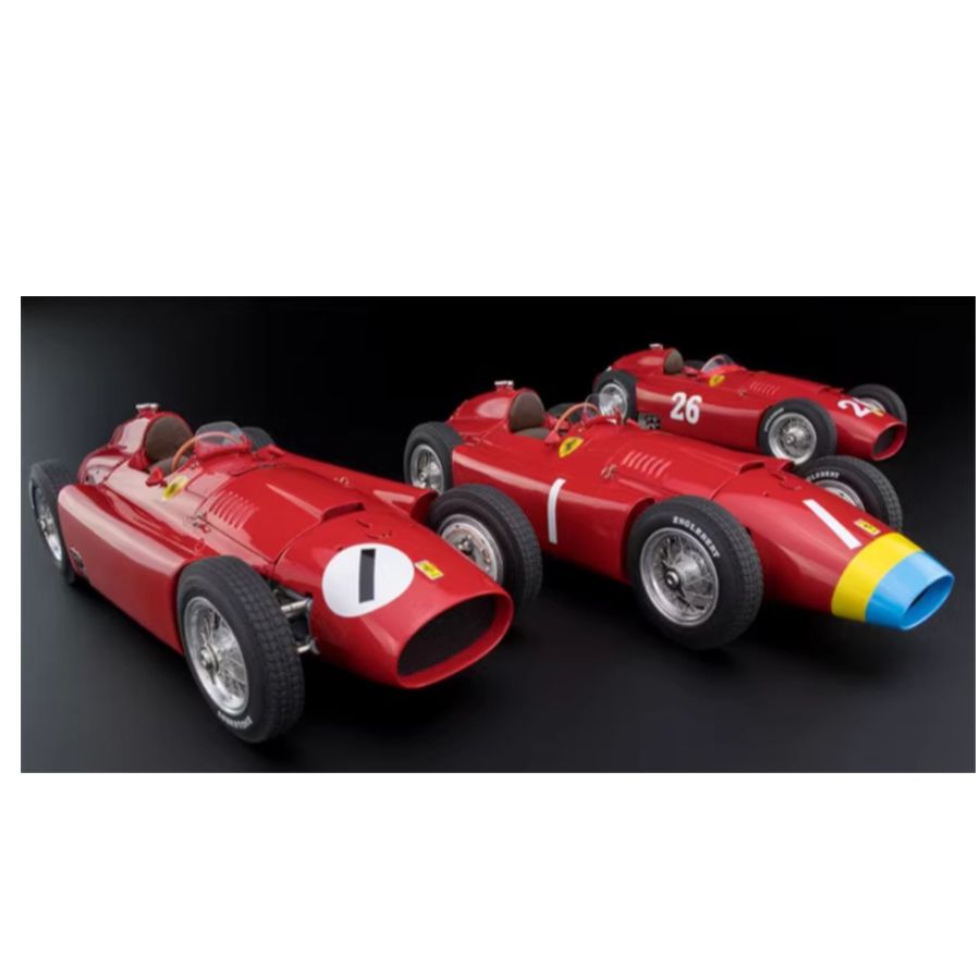 CMC Lucky Set Fangio Figure Ferrari D50 long nose #1+ Ferrari D50 short nose #1+ Ferrari D50 short nose #26 1956 Limited Edition 1:18 DIECAST Car