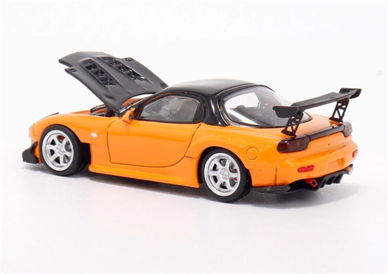 1:64 Mazda RX-7 RE Amemiya‌ Orange BSC DIECAST Limited Edition 499pcs ONLY Model