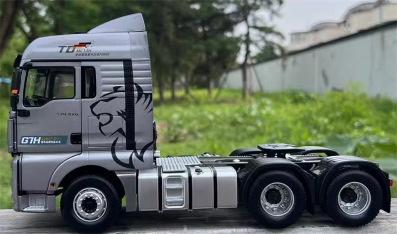 Sinotruk HOWO Sitrak G7H tractor trailer grey 1:24 Truck Pre-built Model