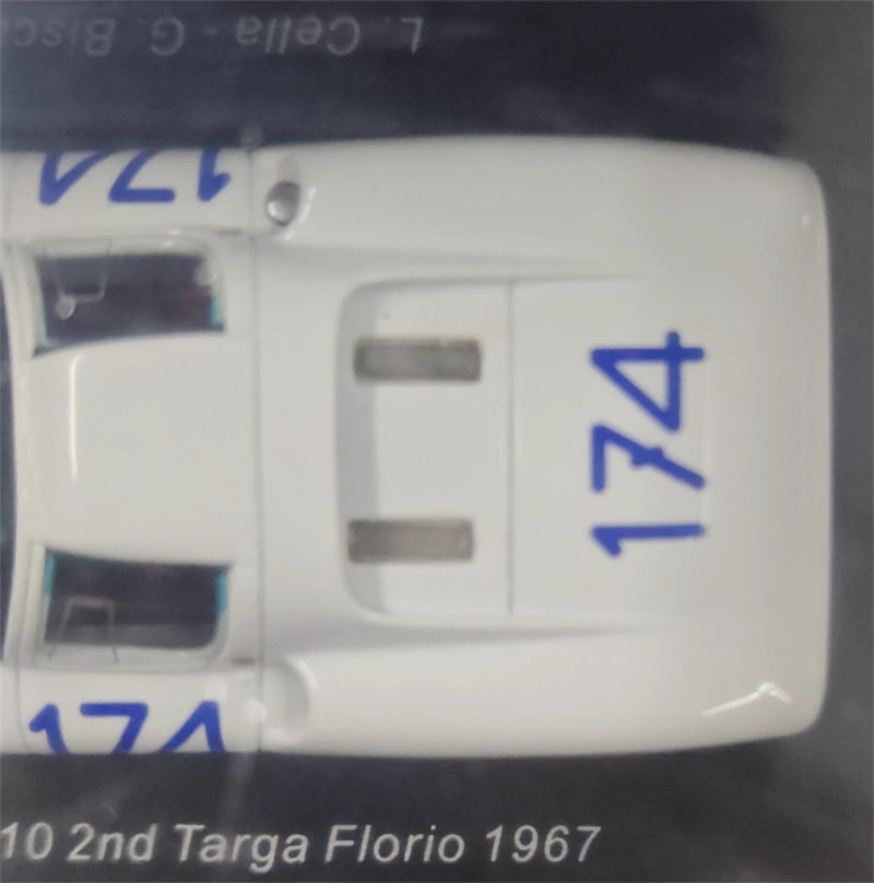 Spark Porsche 910 2nd #174 Targa Florio 1967 WHITE GREEN 1:43 Car Pre-built Model view5