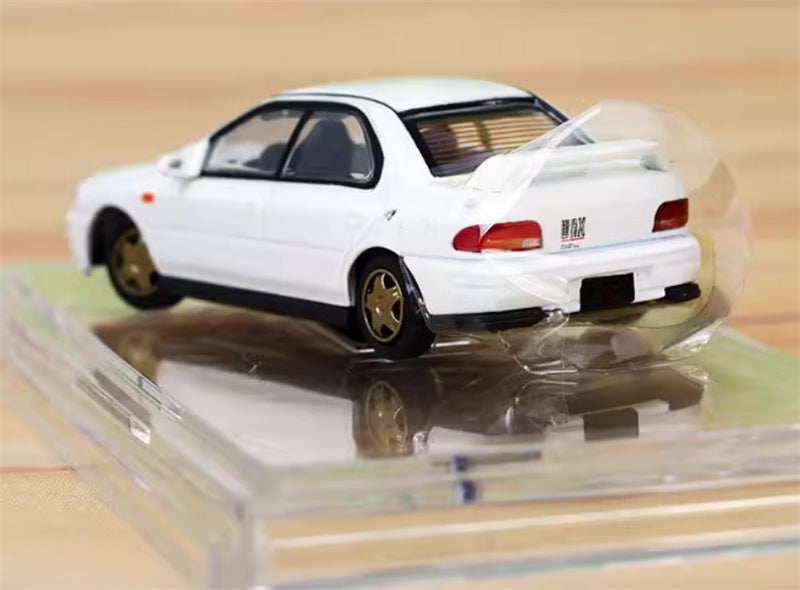 BM Creations SUBARU 1994 Impreza WRX STi LEFT HAND DRIVE White 1:64 Car Pre-built Model