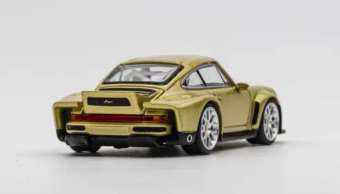 POPRACE 1:64 Porsche 964 Singer DLS Turbo modified Diecast Model Goldern