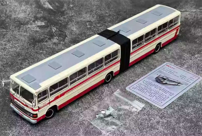 Beijing Public Transport Jinghua BK670 Yellow River Grand Passage 1 Road League member articulated bus red 1:64 Bus Pre-built Model view9