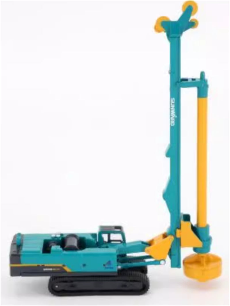 1:100 Rotary drilling rig SUNWARD mini version Blue DIECAST Model